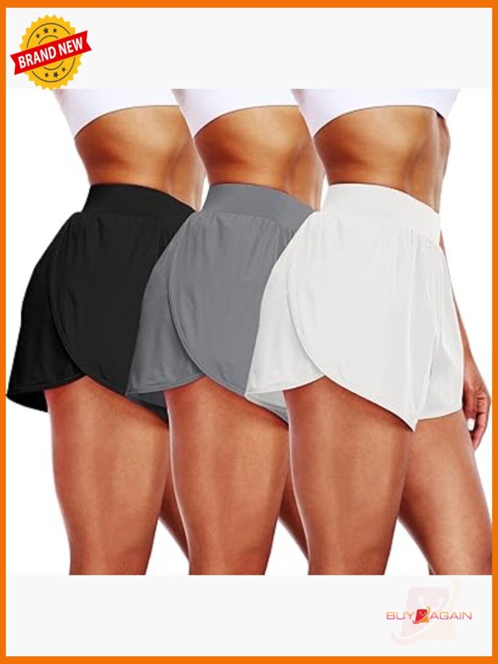 Women's 2-in-1 Athletic Running Shorts with Compression Liner